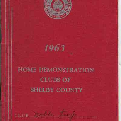 Program Book Shelby County Home Demonstration Club