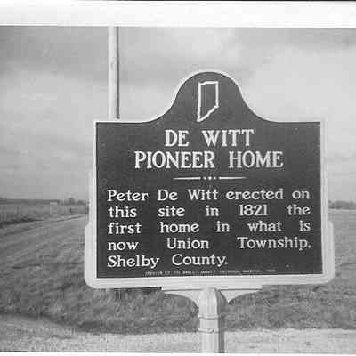 Historical Marker for the "DeWitt Pioneer Home"