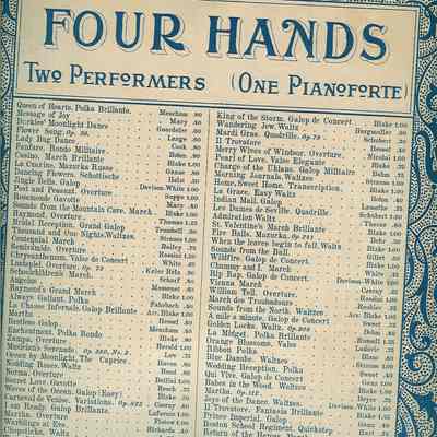 FOUR HANDS, Two Performers,