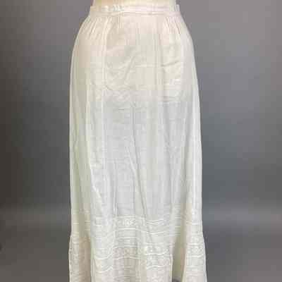 Women's White Cotton Petticoat