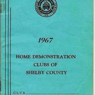Program Book Shelby County Home Demonstration Club