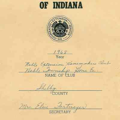 Secretary - Record Book - Noble Twp.