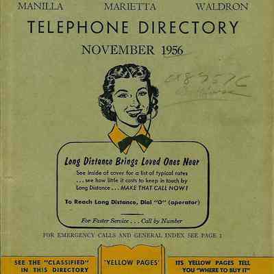 Shelbyville, Boggstown, Fairland, Manilla Phone Book 1942 - 1981