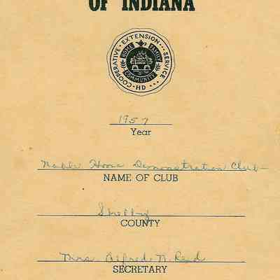 Secretary - Record Book - Noble Twp.
