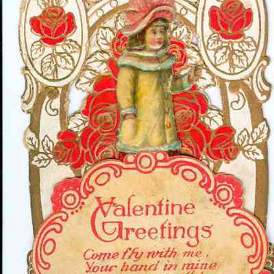 card, greeting, die-cut valentine