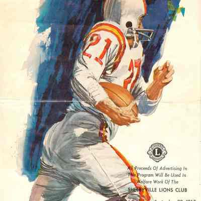 Shelbyville vs Greensburg/official program - September 29, 1967