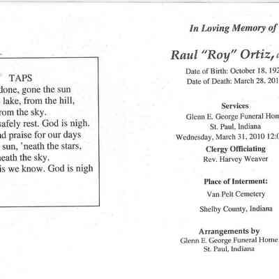 Ortiz funeral announcement