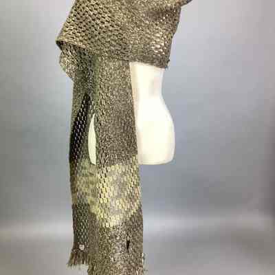 Men's Gray Knit Shawl