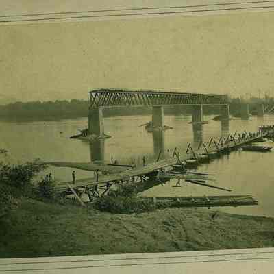 Remnant of Railroad Bridge at Bridgeport.