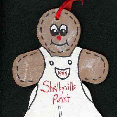 Gingerbread cookie, handcrafted wooden Christmas ornament