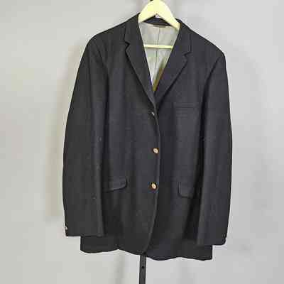 Men's Black Wool Coat