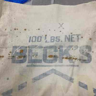 White Cotton Beck's Hog Feed Bag