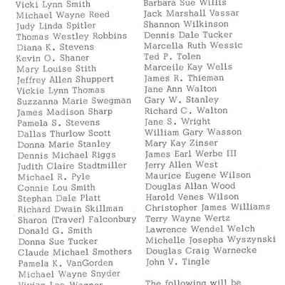 Program, Graduation, outside cover, left side