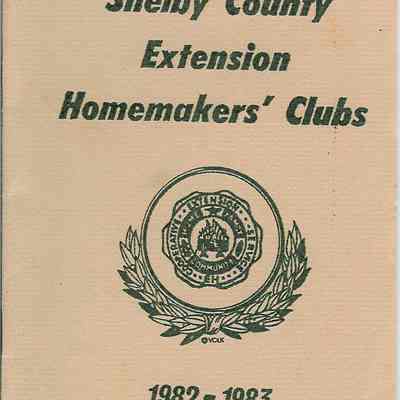 1982 - 83 Shelby County Extension Homemakers Clubs of Shelby County.