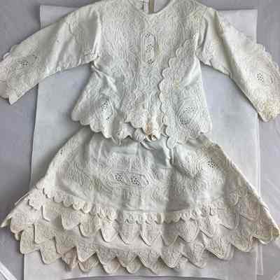 Children’s White Embroidered Suit