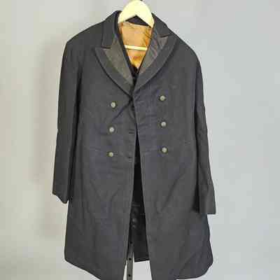 Men's Black Wool Frock Coat + Vest