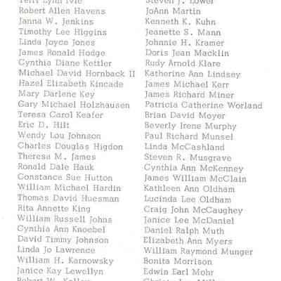 Program, Graduation, inside cover, right side