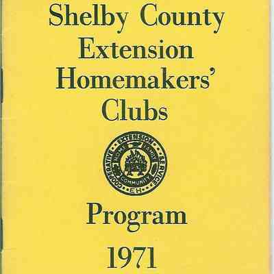 1971 Extension Homemakers Clubs of Shelby County.