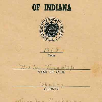 Secretary - Record Book - Noble Twp.