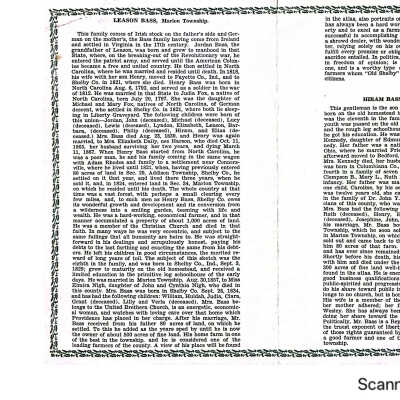 Bass Family History Archival Document