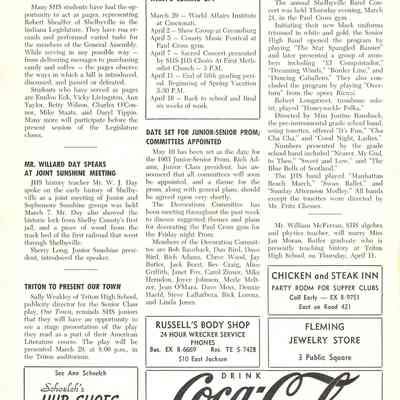 The Courier, Back Page