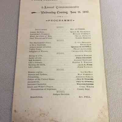 Annual commencement program
