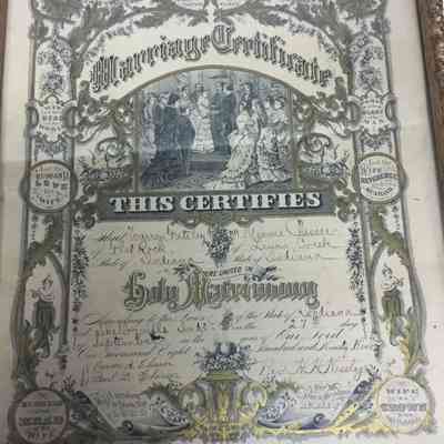 Marriage certificate