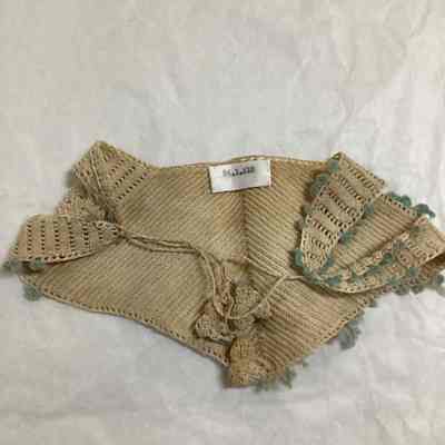 Children's Beige Crochet Bonnet