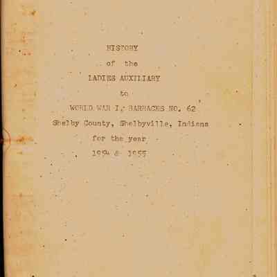 History of the Ladies Auxillary to World War I, Barracks No. 62