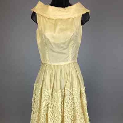 Women’s Yellow Dress w/ Lace Skirt