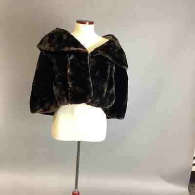 Women's Black Fur Cape