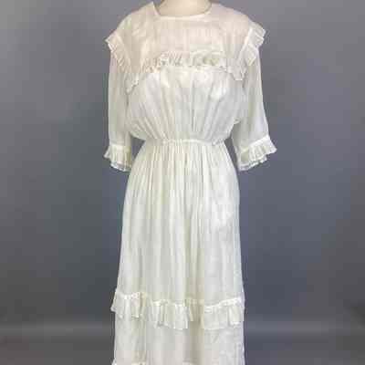 Women's White Dimity Day Dress