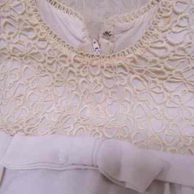 Dress, close view bodice with bow