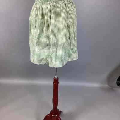 Women's Green Gingham Apron