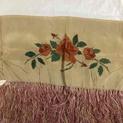 Women's Tan Floral Scarf