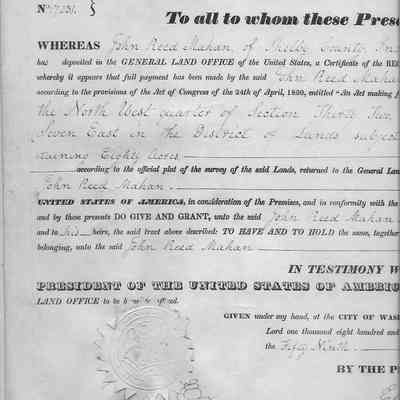 Land Patent certificate No. 17031