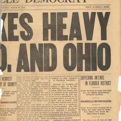 newspaper, upper front right section