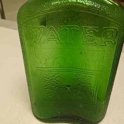 Green Glass Water Bottle