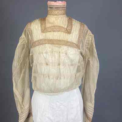 Women’s Tan Net Blouse