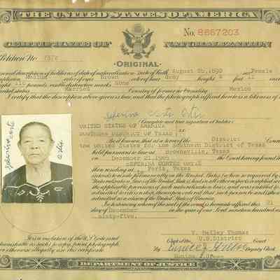 Certificate of Naturalization