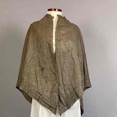 Women's Brown & Gray Silk Cape