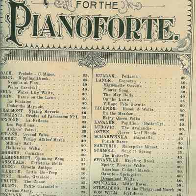 Compositions For the Pianoforte