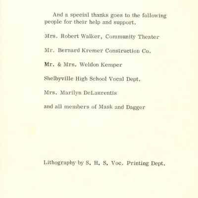 Program, back cover