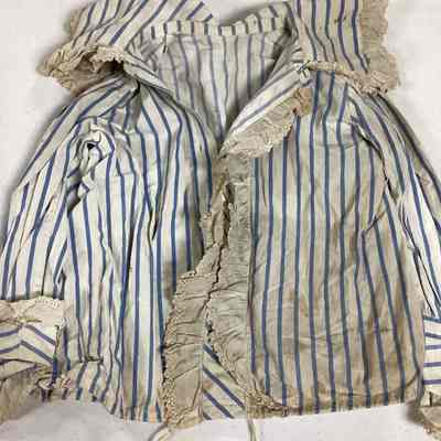 Children's Blue & White Striped Cotton Blouse