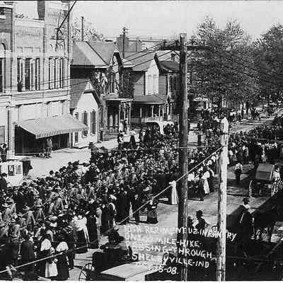 10th Regiment U.S. Infantry passing thru on 10/15/1908