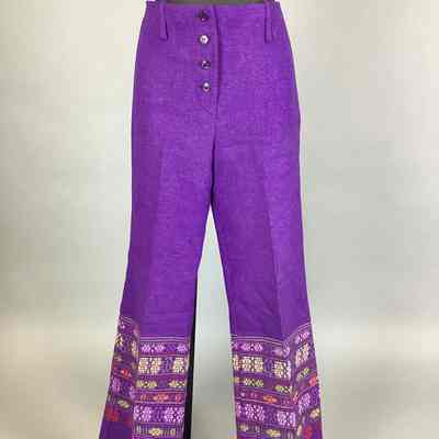 Women’s Purple Wool Bell Bottoms