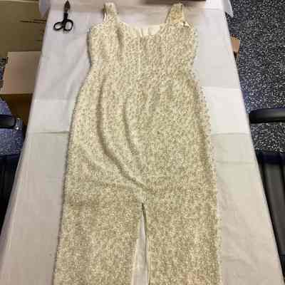 Women's White Beaded Dress