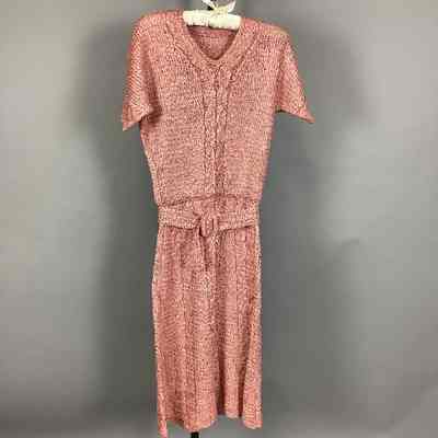 Women's Pink Crocheted Rayon Dress