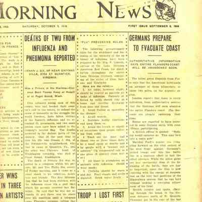 newspaper, top section right