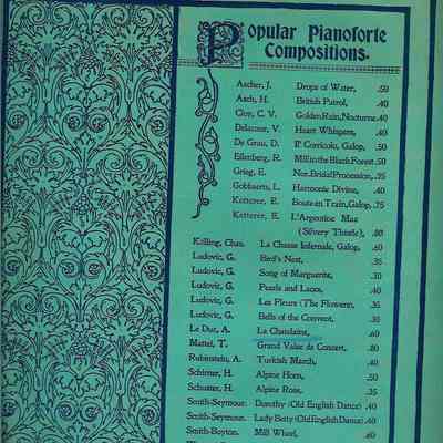 POPULAR PIANOFORTE COMPOSITIONS.